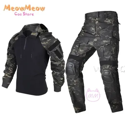 Call of Duty Ghost Cosplay Taktischer Anzug Kampf Camo Uniform Schwarz Blau Militärisches Training Spiel Stil Mantel Halloween Party Outfit Image