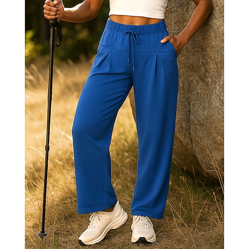 Per donna Pantaloni da Tuta Pantaloni da escursionismo pantaloni della tuta Esterno Vestibilità regolare Elastico Pantaloni della tuta Coulisse Nero Blu Tennis Golf Corsa S M L XL