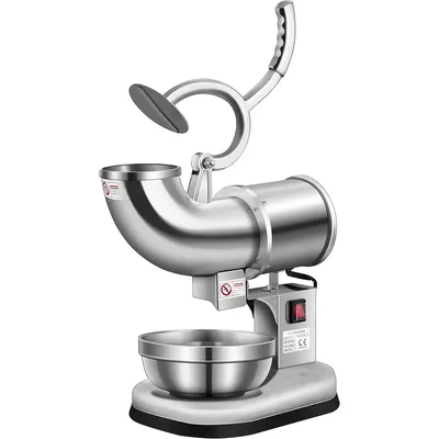 Electric Dual Blades Ice Crusher Shaver Snow Cone Maker Machine Silver 440lbs/hr for Home and
