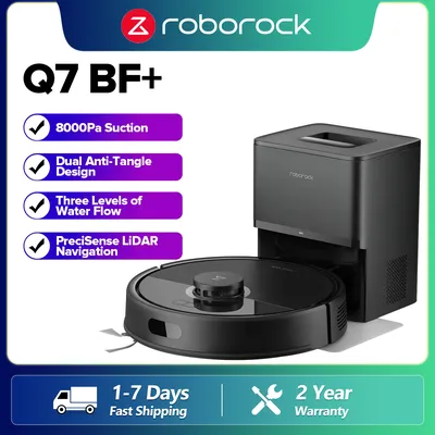 Roborock Q7 BF Plus Roboter-Staubsauger mit automatischer Staubentwicklung, 8000 Pa Saugleistung, Dual-Tangle-System, 3 Gang-Wasserdurchfluss Image
