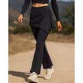 Per donna Pantaloni da corsa Pantaloni a zampa Patchwork Pantaloni All'aperto Sport Outdoor Streetwear Traspirante Asciugatura Rapida Leggero Tennis Golf Corsa Vestibilità regolare abbigliamento