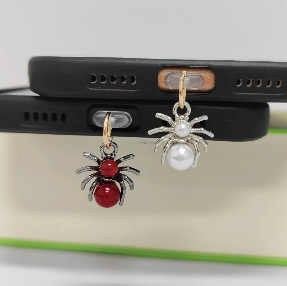 Halloween Staub Stecker Charme Mode Spinne Telefon Lade Port Stecker Für iPhone Typ C Staub Schutz Stopper Anhänger Freund Geschenk Image