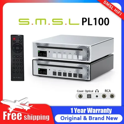 SMSL PL100 Hi-res Audio CD Player Portable CS43131 support Optical Coaxial 32Ω/60mW 3.5mm Headphone Output With Remote Control