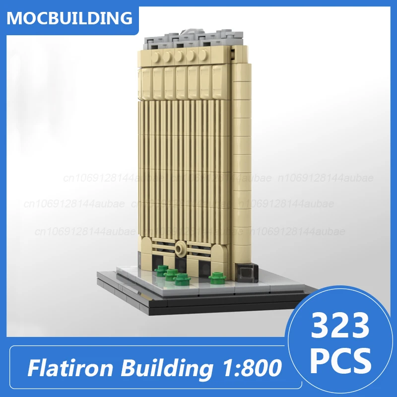 Flatiron Gebäude Maßstab 1:800 Architektur Modell Moc Bausteine Diy Montieren Ziegel Display Sammlung Spielzeug Geschenke 323PCS Image