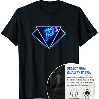 TEMU Night 's T-shirt - 100% Cotton Regular Neck Tee With Neon Glow Graphic, Stretch & Single-side Print - Fabric For Nightlife & Casual Wear (s-xxxl) Image
