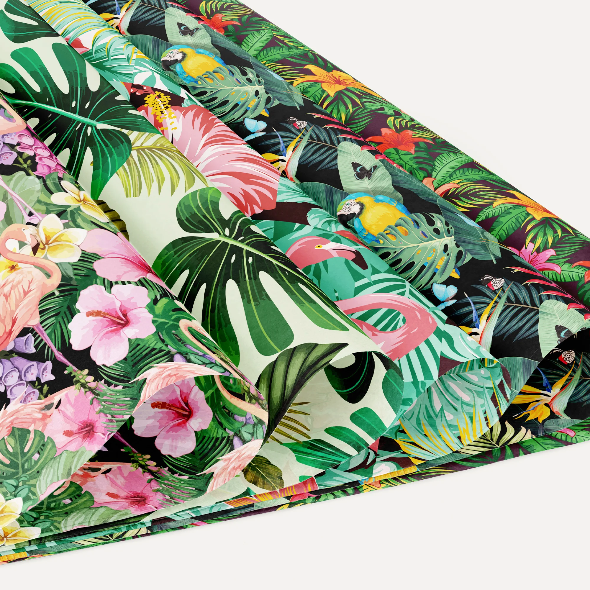 24 Stück Hawaii Flamingo Blumenmuster Scrapbook Material DIY Bastelpapier Kunst Hintergrund Origami Kartenherstellung Fotoalbum Dekor Image