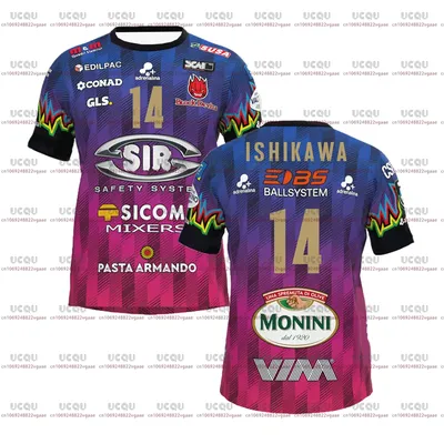 2025 Men Boy Top Train Team 14 Volleyball Jersey Match Clothes Tee Adult PERUGIA Tshirt Male