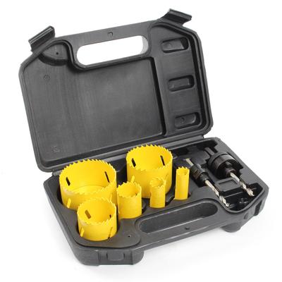 TEMU Xpotool 9pcs Hss Set 16-68 Mm, Hole Drill For Wood, And Plastics, Drill Crowns, Shafts And Adapters Image