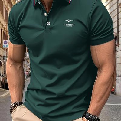 TEMU Men's Italian Air Shirt - 100% Polyester Breathable Summer Casual Shirt With Micro-stretch, Machine Washable Regular Fit Image