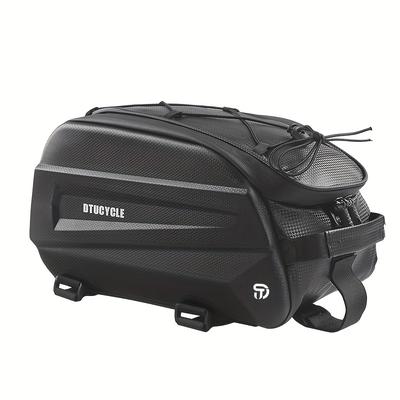 TEMU High Quality Bicycle Rear Rack Bag - Lightweight Travel Bike Bag With Detachable Straps, Spacious Black Cycling Pack For & Extended Trips, Bike Storage, , Sturdy Construction Image