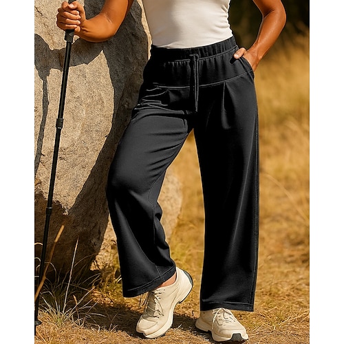 Per donna Pantaloni da Tuta Pantaloni da escursionismo pantaloni della tuta Esterno Vestibilità regolare Elastico Pantaloni della tuta Coulisse Nero Blu Tennis Golf Corsa S M L XL
