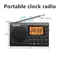 Radio portatile a batteria Radio FM con orologio digitale a onde corte con display timer per il sonno Radio portatili piccole alimentate a batteria