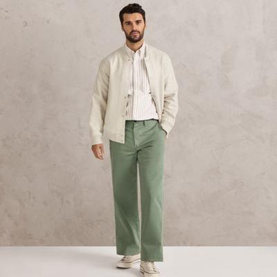 Everyday Chinos, Relaxed Fit, Men, size: 34 34, regular, Green, by Lands' End