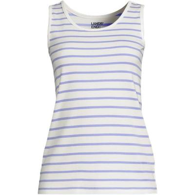 Cotton Vest Top, Women, size: 28-30, plus, Ivory, Cotton, by Lands' End