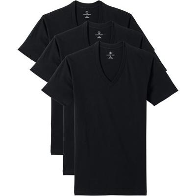 Tall V-neck Vest - 3-pack, Men, size: 46-48, big and tall, Black, Cotton, by Lands' End