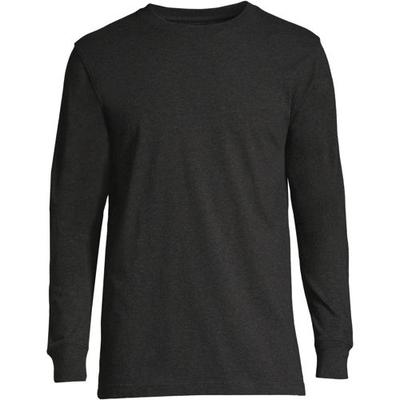 Super-T Long Sleeve T-shirt, Men, size: 50-52, regular, Black, Cotton, by Lands' End