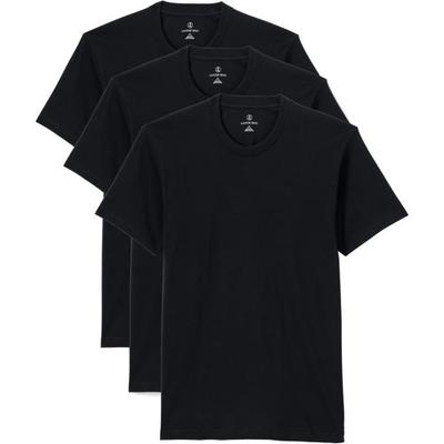 Tall Crew Neck Vest - 3-pack, Men, size: 46-48, big and tall, Black, Cotton, by Lands' End