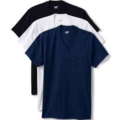 V-neck T-shirt - 3-pack, Men, size: 34-36, regular, Misc, Cotton, by Lands' End