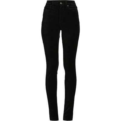 Slim Leg Velvet Jeans, High Waisted, Women, size: 14/16, regular, Black, Cotton-blend, by Lands' End
