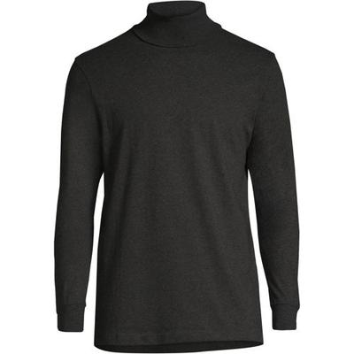 Super-T Roll Neck Top, Men, size: 38-40, regular, Black, Cotton, by Lands' End