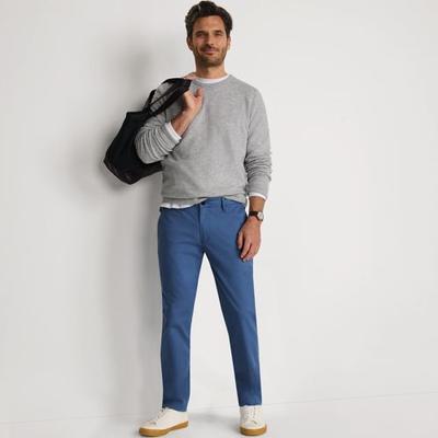 Ultimate Chinos, Slim Fit, Men, size: 42, regular, Blue, Cotton/Spandex/Polyester, by Lands' End