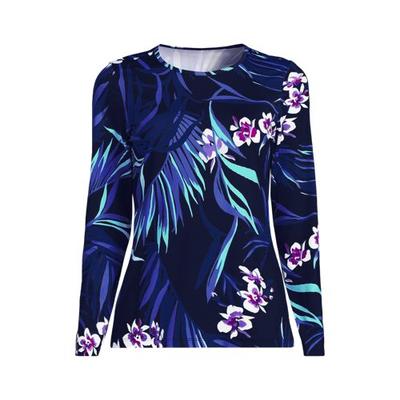 Rash Vest, Women, size: 10-12, regular, Blue, Nylon-blend, by Lands' End
