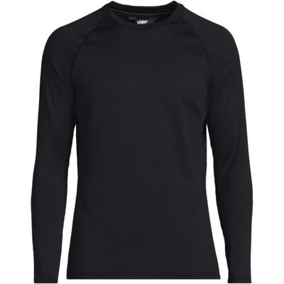 Expedition Crew Neck Thermal Top, Men, size: 46-48, regular, Black, Poly-blend, by Lands' End