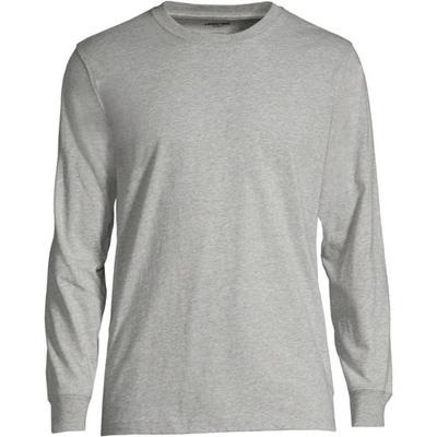 Super-T Long Sleeve T-shirt, Men, size: 38-40, regular, Grey, Cotton, by Lands' End