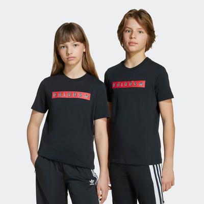 T-Shirt ADIDAS ORIGINALS "TEE", Kinder, Gr. 128, schwarz, Obermaterial: 100% Baumwolle, sportlich, Rundhals, Shirts Image