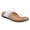 Zehentrenner ROHDE "RODIGO", Damen, Gr. 39, silber (silberfarben), Lederimitat, metallic, casual, Schuhe, mit verstellbarer Schnalle