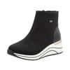 Keilsneaker REMONTE, Damen, Gr. 41, schwarz, Textil, Lacklederimitat, unifarben, modisch, Schuhe, Plateauboots, High Top Stiefelette mit wasserabweisender TEX-Membran