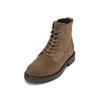 Stiefelette MARC O'POLO "aus softem Velours-Rindleder", Damen, Gr. 46, grau (schwarz taupe), Obermaterial: 100% Leder (Rind), unifarben, Schuhe