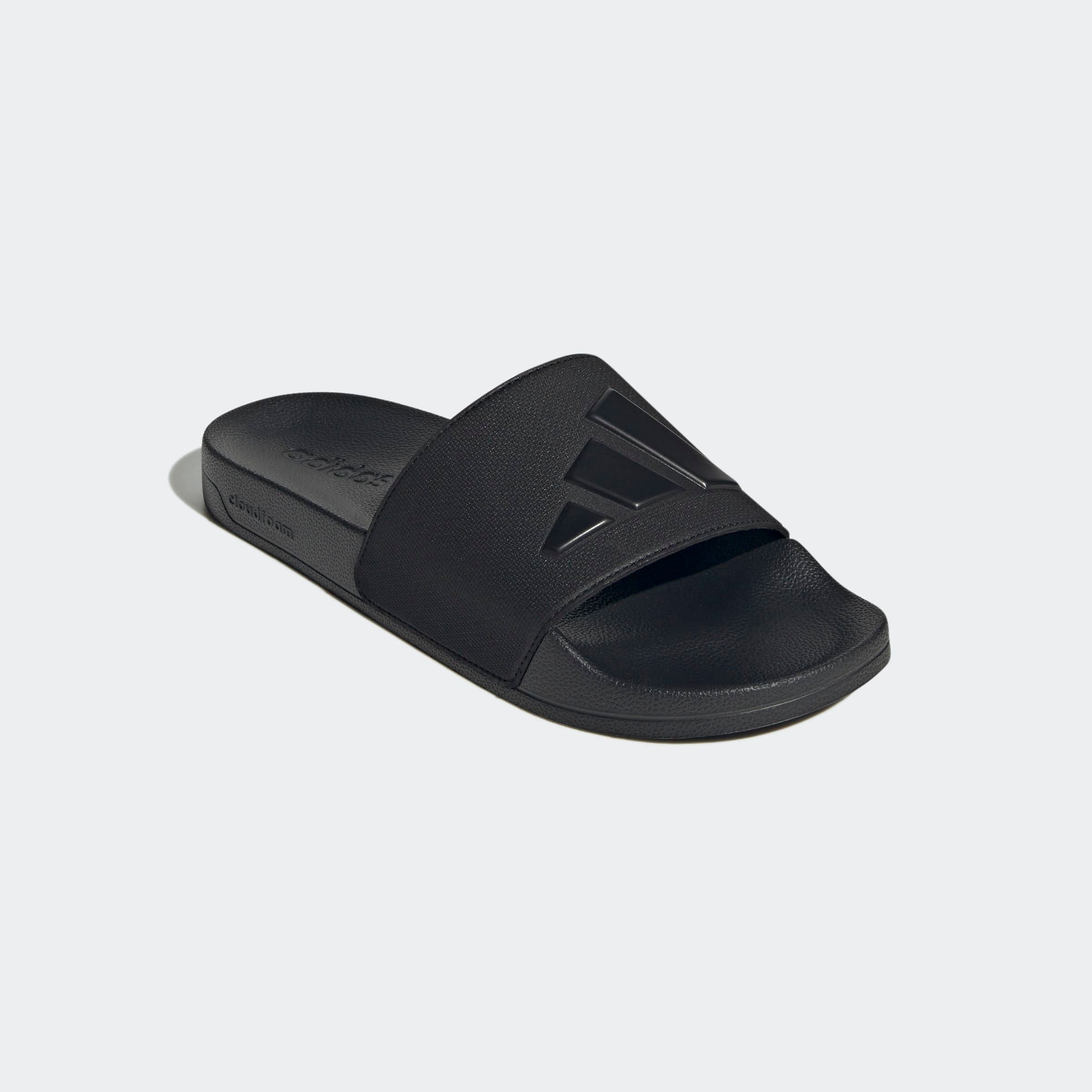 Badesandale ADIDAS SPORTSWEAR "ADILETTE SHOWER BADESCHLAPPEN", Herren, Gr. 39, schwarz (core schwarz, core schwarz, core schwarz), Synthetik, Schuhe