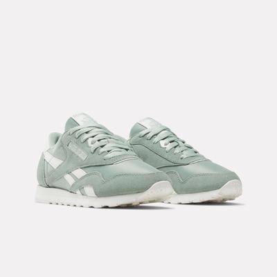 Sneaker REEBOK CLASSIC "CLASSIC NYLON", Gr. 40,5, hybrid grün, hybrid grün, chalk, Leder, Textil, Synthetik, sportlich, Schuhe Image