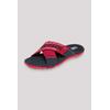 Pantolette CAMP DAVID, Herren, Gr. 45, nautical rot, Textil, Leder, Synthetik, bedruckt, bestickt, casual, Schuhe, mit Stickerei