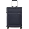 Weichgepäck-Trolley SAMSONITE "AIREA, verschiedene Größen und Farben", Gr. B/H/T: 40cm x 55cm x 20cm 41 l, blau (dunkelblau), Nylon, unifarben, Koffer, Weichschalen-Koffer Reisekoffer mit Volumenerweiterung bei M/L