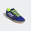 Fußballschuh ADIDAS PERFORMANCE "TOP SALA COMPETITION 2 INDOOR KINDER", Gr. 33, bunt (lucid blau, cloud weiß, lucid lemon), Synthetik, Textil, sportlich, Schuhe