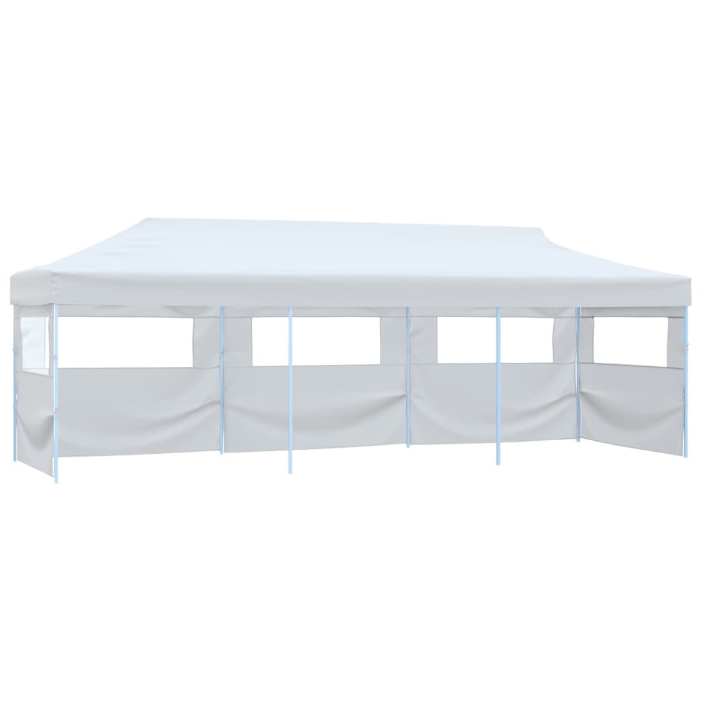 vidaXL Pop-Up Partyzelt Faltbar mit 5 Seitenwänden 3x9 m Weiß Image