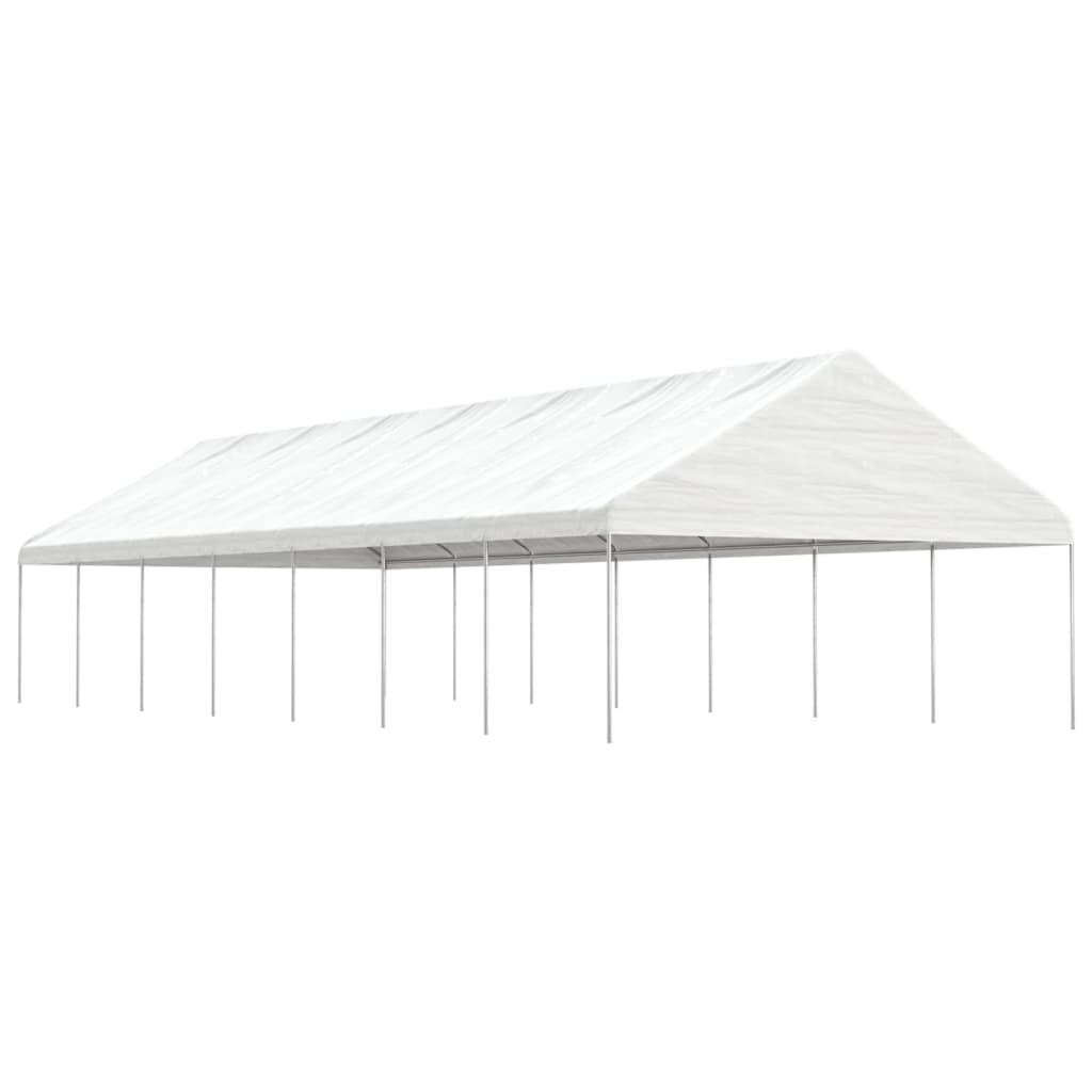 vidaXL Pavillon mit Dach Weiß 15,61x5,88x3,75 m Polyethylen Image