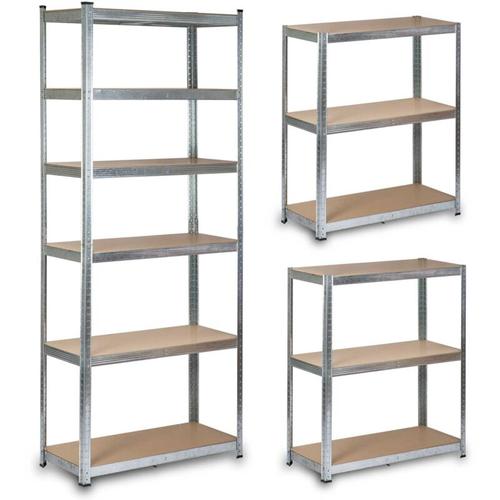 Lagerregal aus Metall 222 x 90 x 40 cm Humberg HR-814