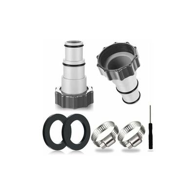2PCS Poolschlauchadapter, Pooladapter, Adapter für Intex Pool, Pumpenschlauchadapter, Anschluss für Image