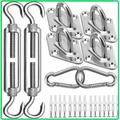 Rapanda - Kit di ferramenta per tenda da sole - Kit di installazione per tenda da sole in acciaio