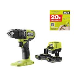 Ryobi - Perceuse à percussion Brushless 18V 54 Nm - 2 Batteries 2,0Ah - Chargeur - RPD18BL1-2C20S