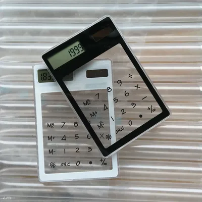 Light Energy Transparent Calculator, Mini Cute Calculator, Office School Supplies