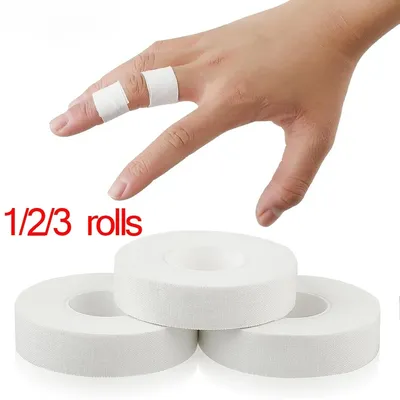 1/2/3 Rolls Finger Tape Skin-Friendly Fingers Athletic Sports Tape for Baseball Lacrosse Gymnastics