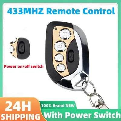 433MHz Wireless Auto Remote Control Duplicator with Power Switch Battery Adjustable Frequency Car