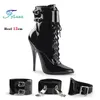 Größe 35-46 Sexy Kurze Stiefel Für Frauen 12CM Stiletto Gladiator Fetisch Schuhe Stripper Dance