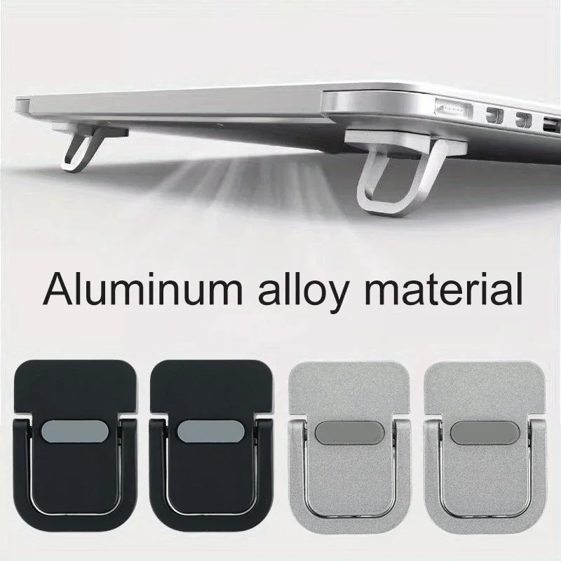 2 teile/satz Laptop Ständer für Computer Tastatur Stehen Riser Aluminium Mini Tragbare Laptop Steht für Notebook Image