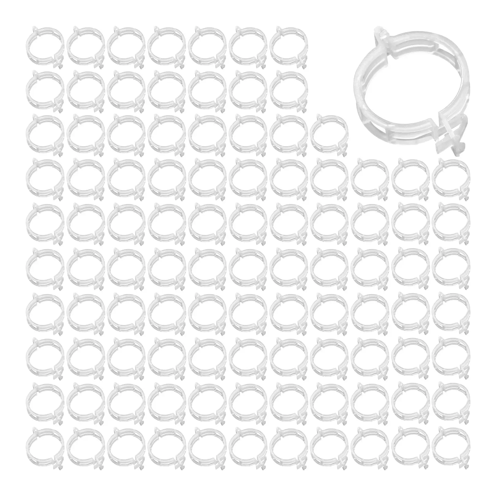 100 Stück Pflanzenstützklammern – Tomatenhaken und Kletterhilfen für kleine Pflanzen, Tomatenpflanzenbieger Image