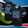 24-25 Sommertrend Rugby Kurzarm Detroit Lions Custom Game Jersey – Weißes T-Shirt Sport Top Casual